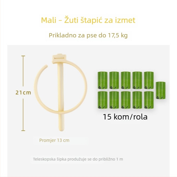Sakupljač izmeta psa bez saginjanja, za vanjsku upotrebu