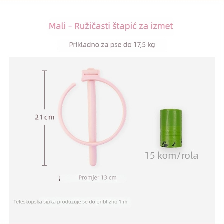 Sakupljač izmeta psa bez saginjanja, za vanjsku upotrebu