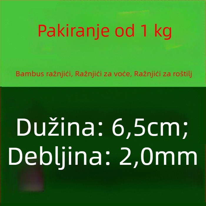 Jednokratni bambus štapići za voće – dugi jednostrani zubi za roštilj i pržena jela