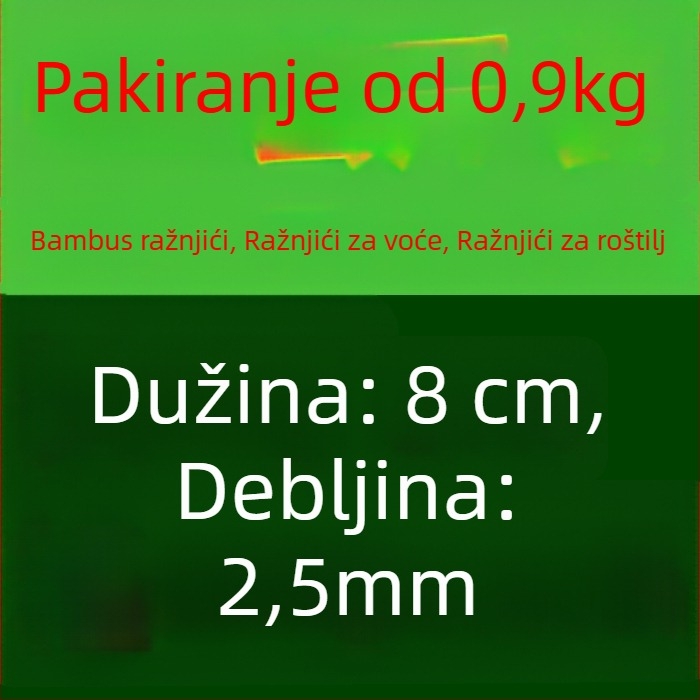 Jednokratni bambus štapići za voće – dugi jednostrani zubi za roštilj i pržena jela