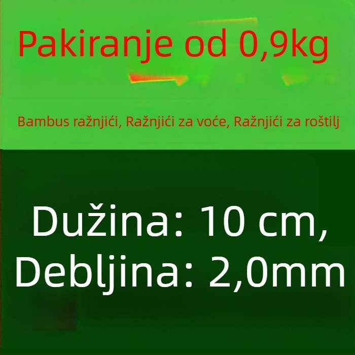 Jednokratni bambus štapići za voće – dugi jednostrani zubi za roštilj i pržena jela