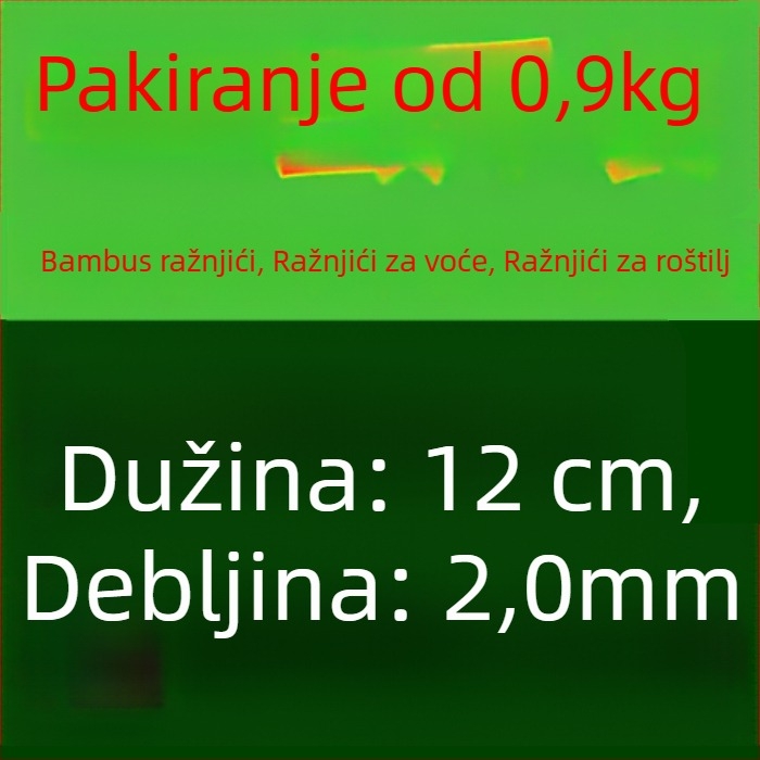 Jednokratni bambus štapići za voće – dugi jednostrani zubi za roštilj i pržena jela