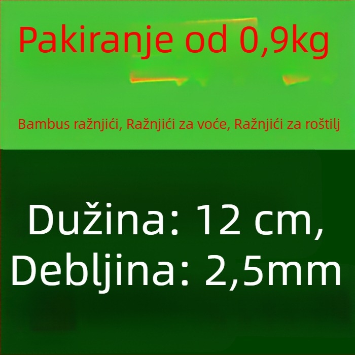 Jednokratni bambus štapići za voće – dugi jednostrani zubi za roštilj i pržena jela