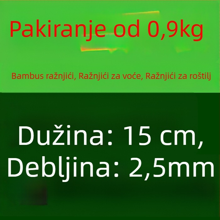 Jednokratni bambus štapići za voće – dugi jednostrani zubi za roštilj i pržena jela