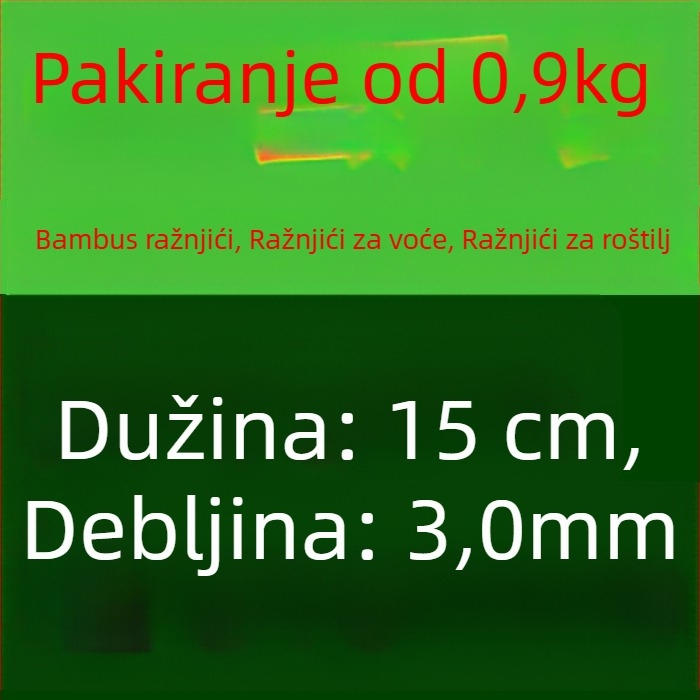 Jednokratni bambus štapići za voće – dugi jednostrani zubi za roštilj i pržena jela