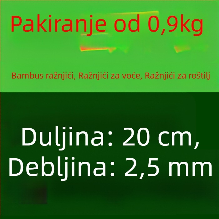 Jednokratni bambus štapići za voće – dugi jednostrani zubi za roštilj i pržena jela