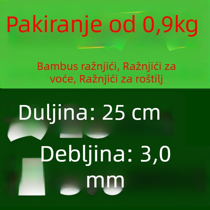 Jednokratni bambus štapići za voće – dugi jednostrani zubi za roštilj i pržena jela