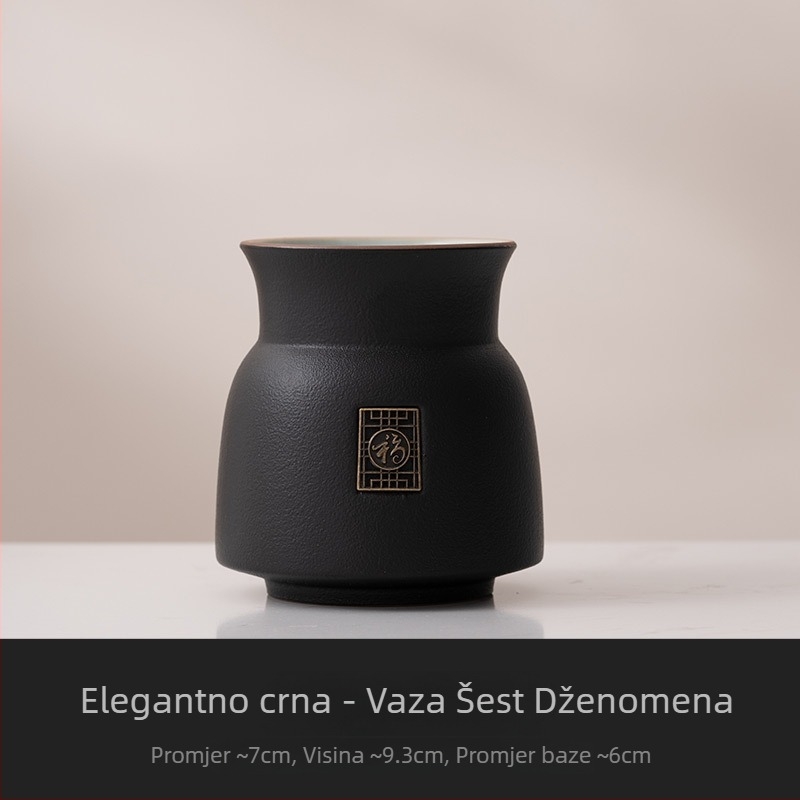 Bež Gongfu čajni ceremonijalni set: šest džentlemana – pribor za čaj s nožem za čaj, klipom, četkom i ostalim alatima za pripremu čaja