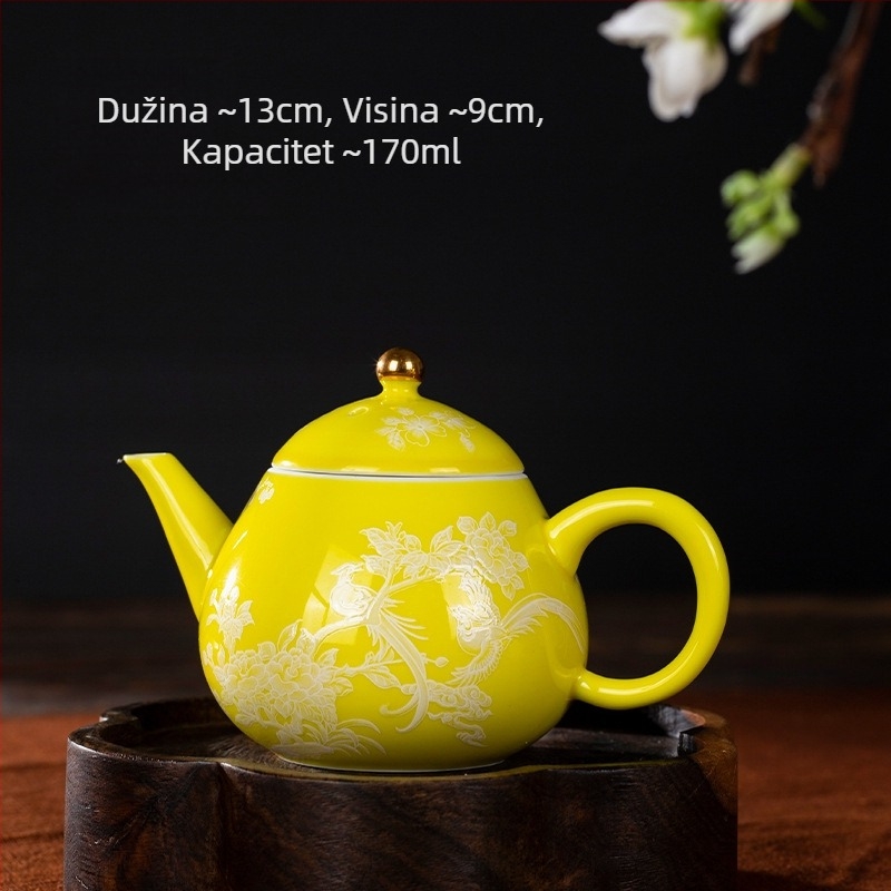 120 ml keramička šalica s poklopcem – mini trodijelni čajni set za kućnu upotrebu