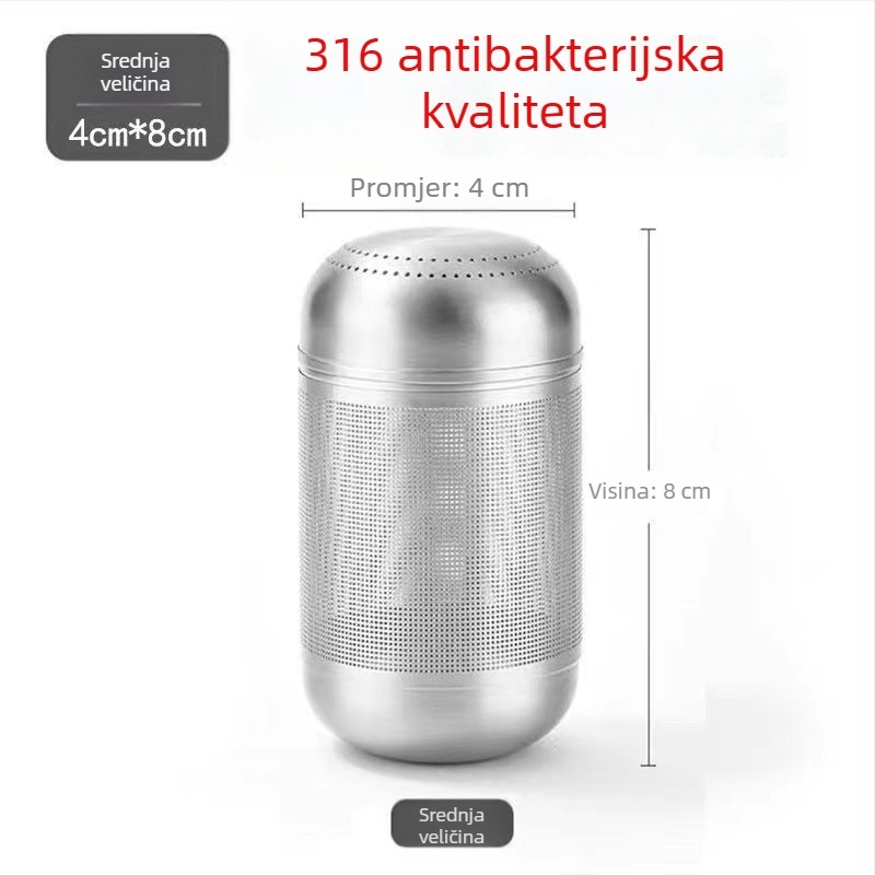 Sito za čaj od nehrđajućeg čelika 316, prehrambene kvalitete, ultrafini filtrator i odjeljivač čaja i vode
