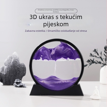 Kreativna 3D pijesčna umjetnost – stakleni ukras za dnevni boravak i ured