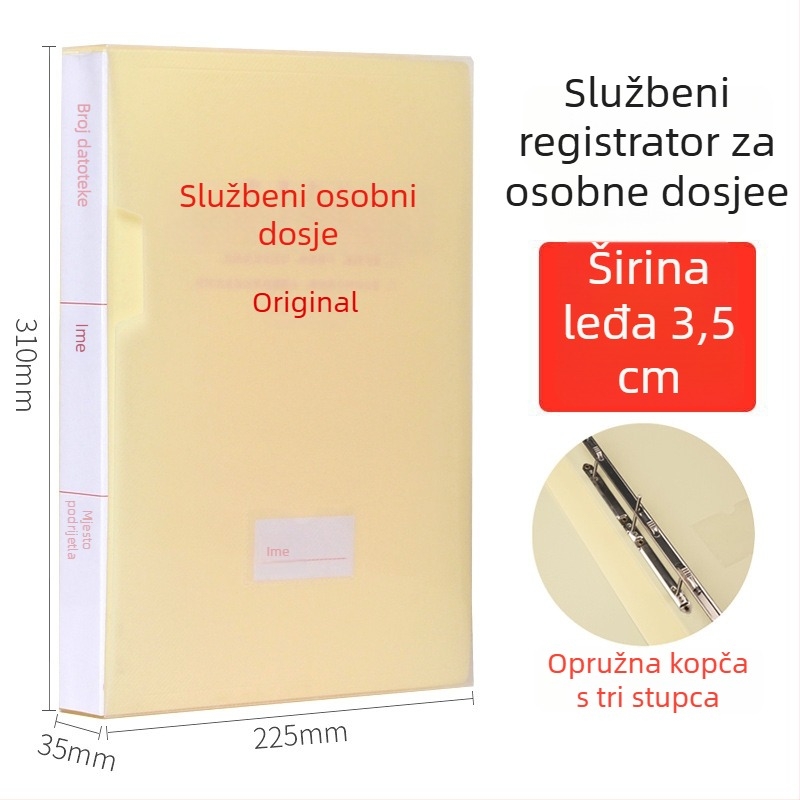 Nova standardna A4 kutija za dosije osoblja, PVC