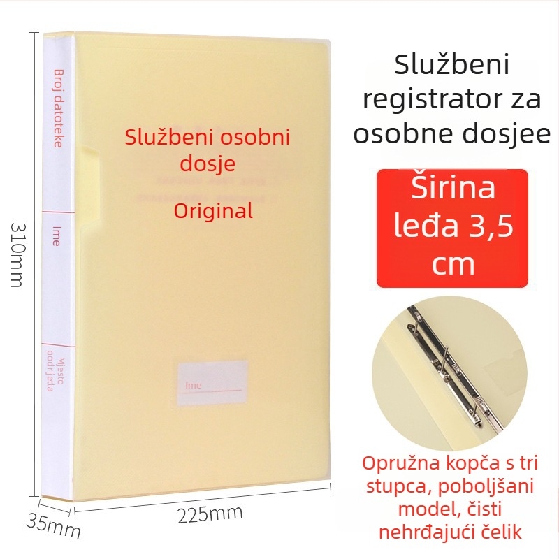 Nova standardna A4 kutija za dosije osoblja, PVC