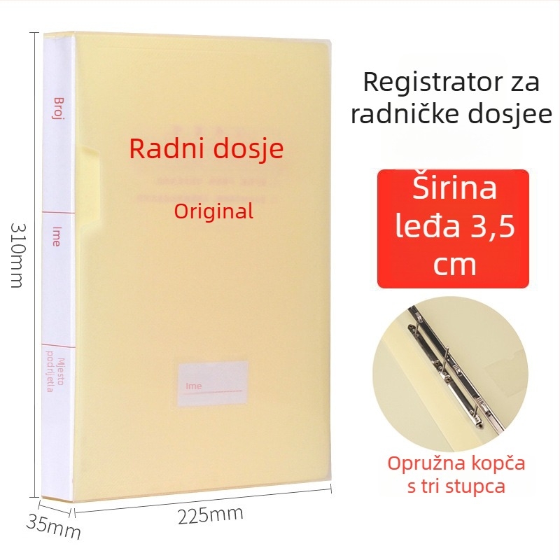 Nova standardna A4 kutija za dosije osoblja, PVC