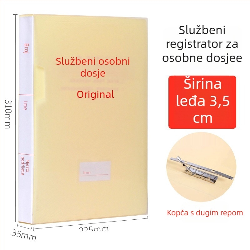 Nova standardna A4 kutija za dosije osoblja, PVC