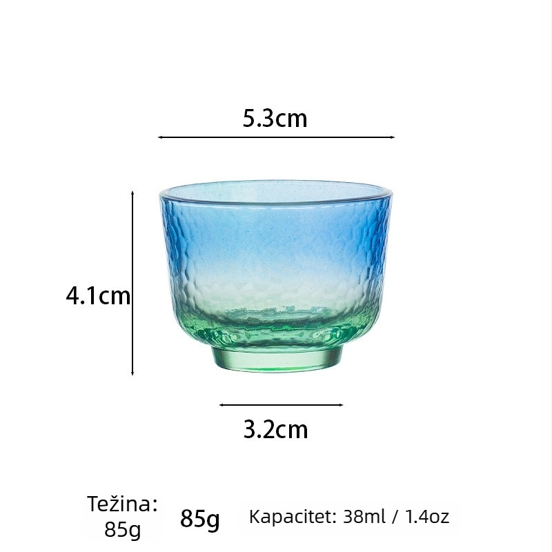 Set staklenih čaša za sake s grijanjem, japanskog stila, posuda za sake i čaše