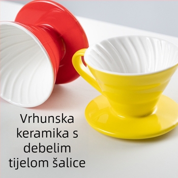 Šarena keramički V60 dripper za kavu, set za kućnu upotrebu