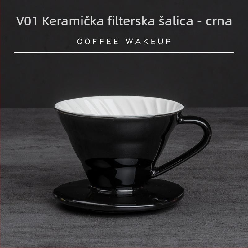 Šarena keramički V60 dripper za kavu, set za kućnu upotrebu
