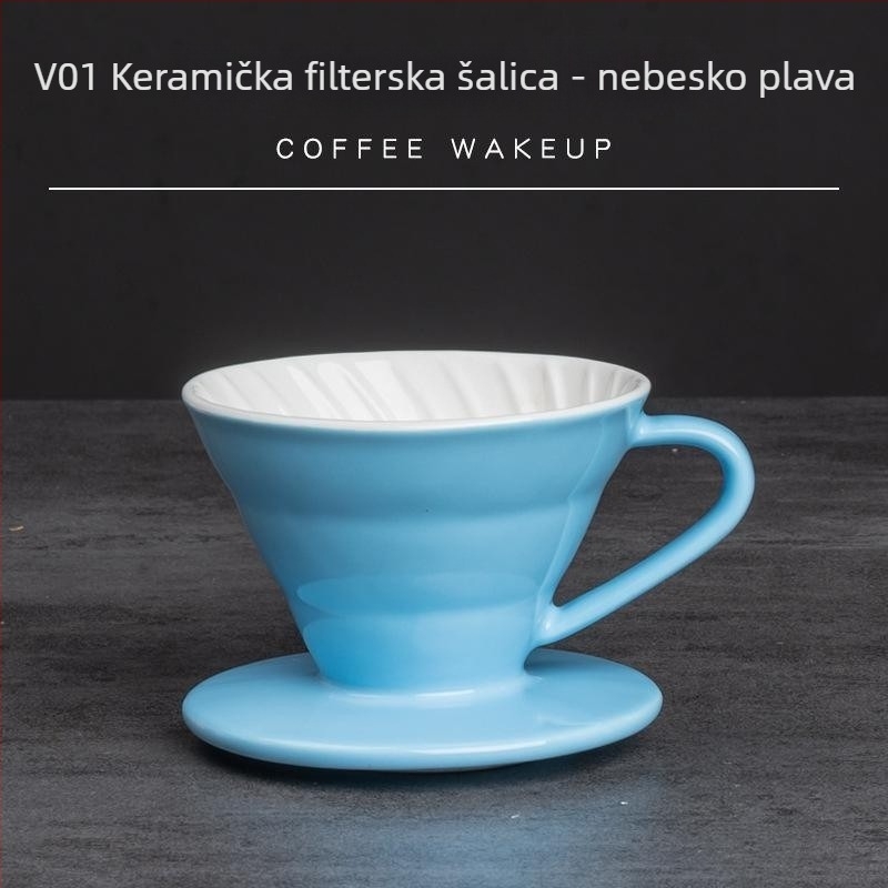 Šarena keramički V60 dripper za kavu, set za kućnu upotrebu