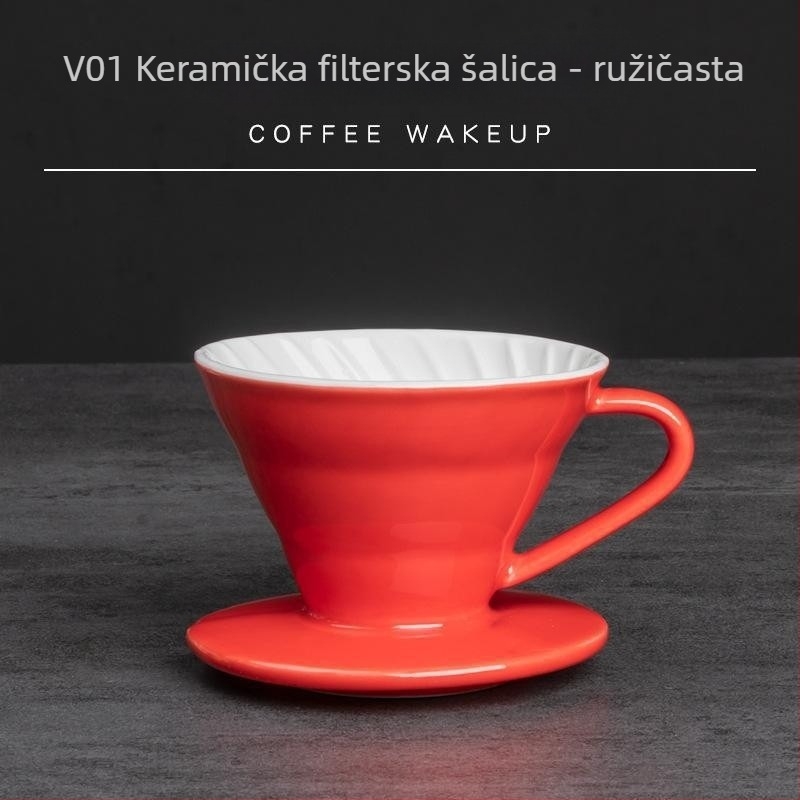 Šarena keramički V60 dripper za kavu, set za kućnu upotrebu