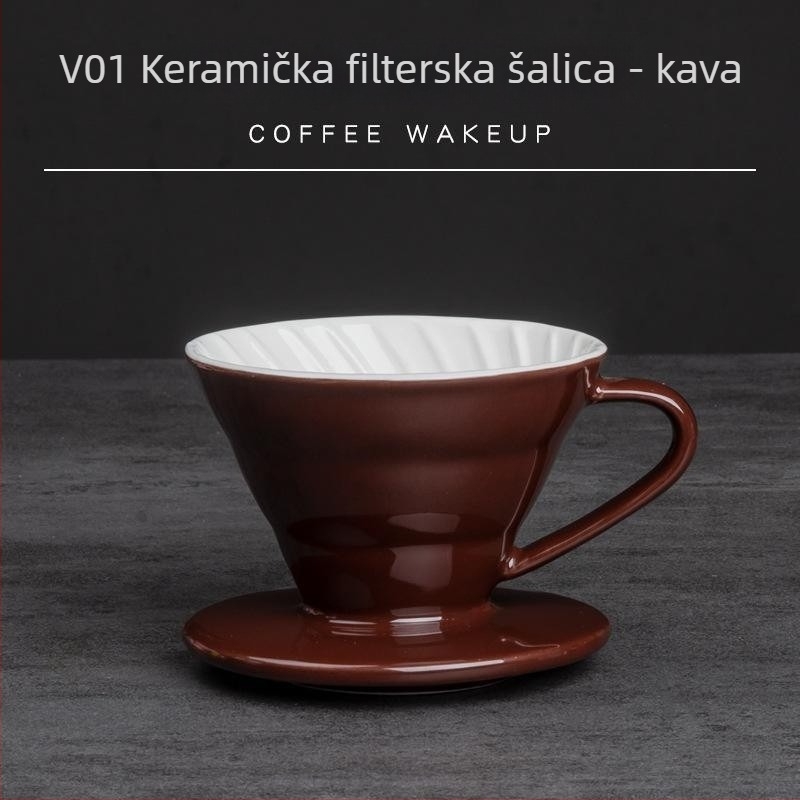 Šarena keramički V60 dripper za kavu, set za kućnu upotrebu