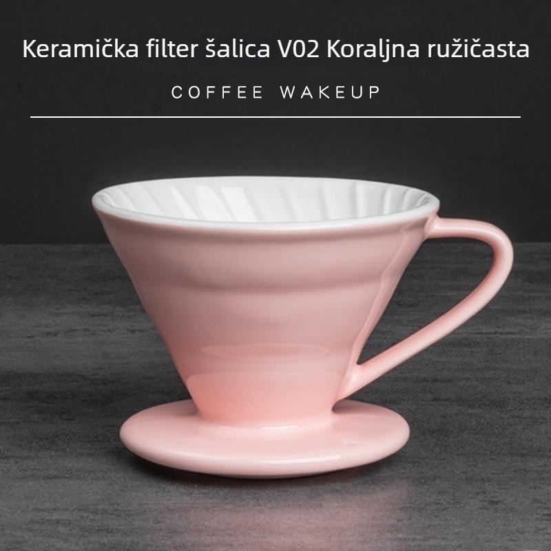 Šarena keramički V60 dripper za kavu, set za kućnu upotrebu