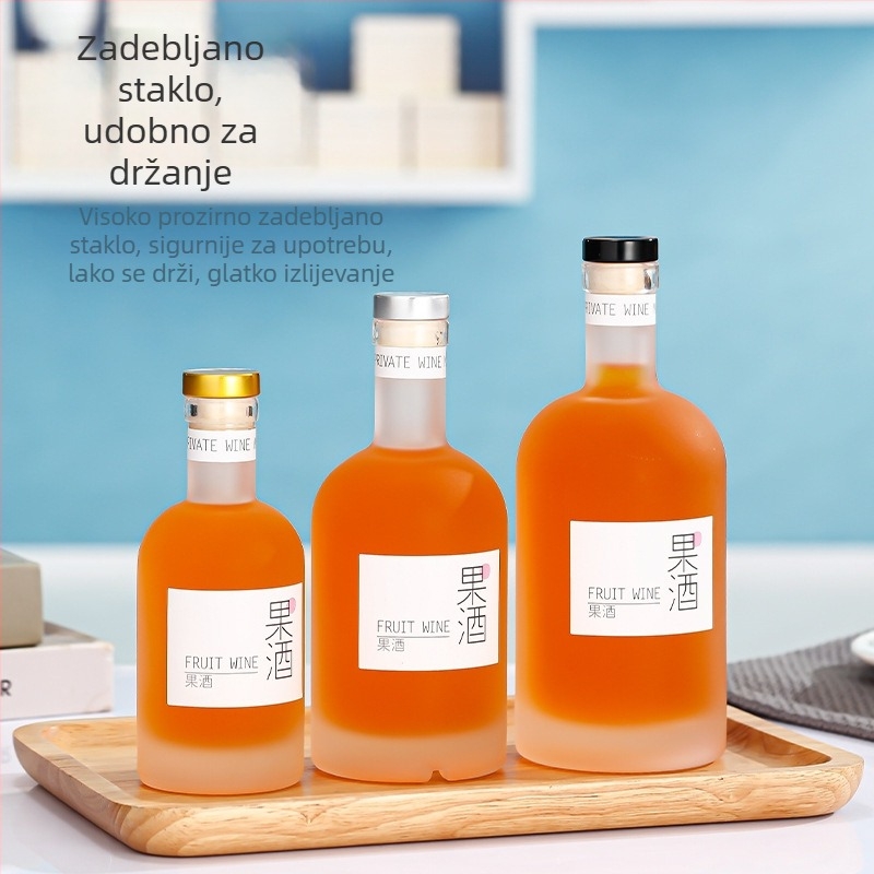 Staklena boca za kućnu proizvodnju vina i alkoholna pića – prazna boca za voćno vino, rižino vino i votku