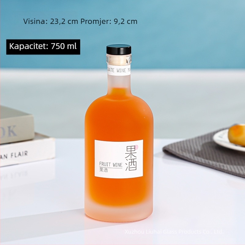 Staklena boca za kućnu proizvodnju vina i alkoholna pića – prazna boca za voćno vino, rižino vino i votku