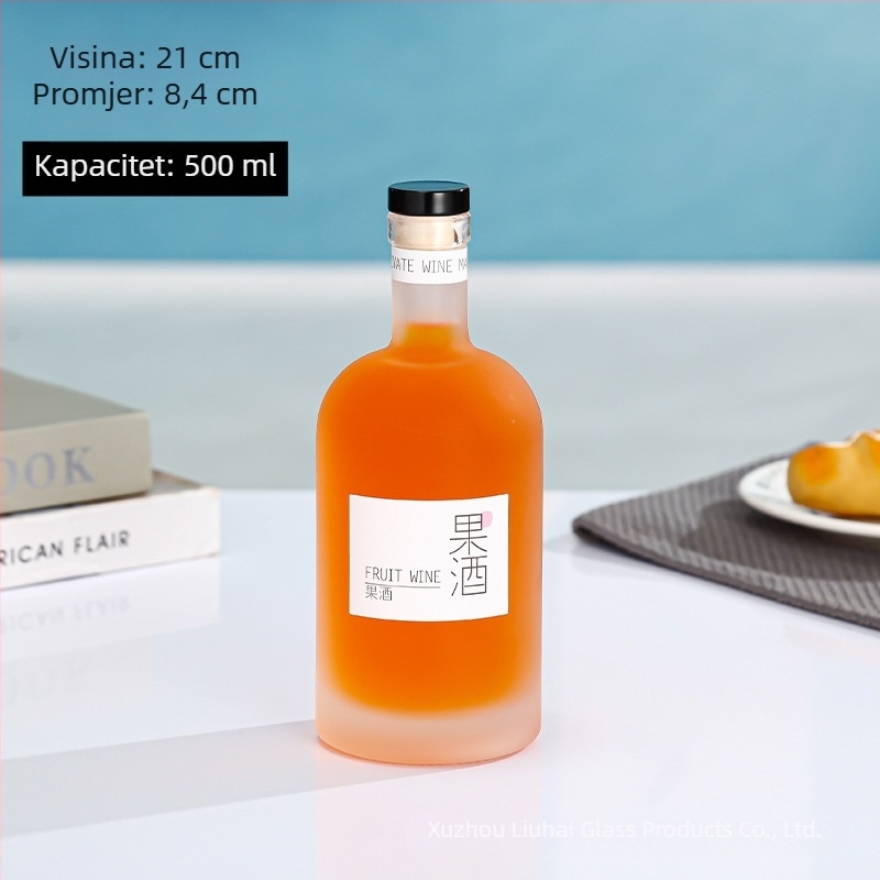 Staklena boca za kućnu proizvodnju vina i alkoholna pića – prazna boca za voćno vino, rižino vino i votku