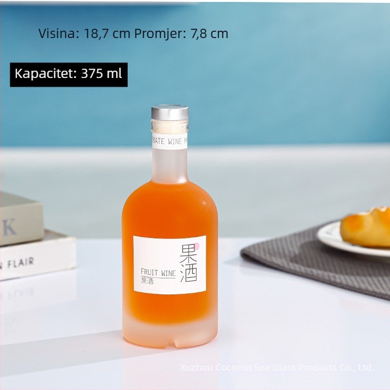 Staklena boca za kućnu proizvodnju vina i alkoholna pića – prazna boca za voćno vino, rižino vino i votku