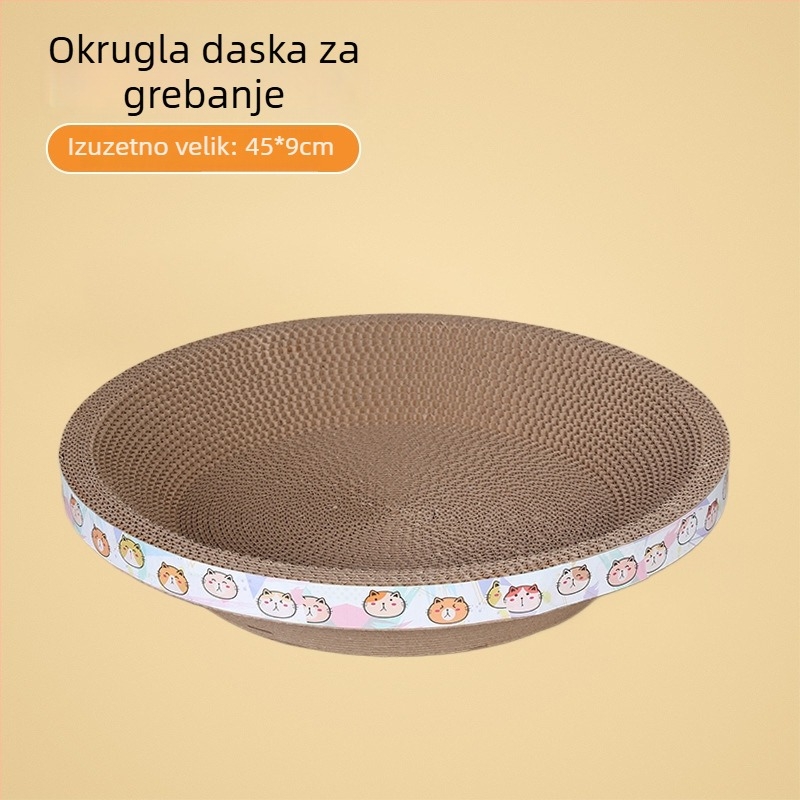 Happy Parrot Veliko mačje grebalice i gnijezdo — jednoplošni valoviti karton, otporan na habanje, bez ispadanja vlakana, višestruka namjena