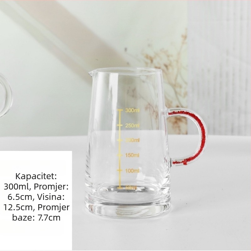 Dekanter za vino od kristalnog stakla s mjernom skalom, za bijelo i crveno vino, kućna upotreba
