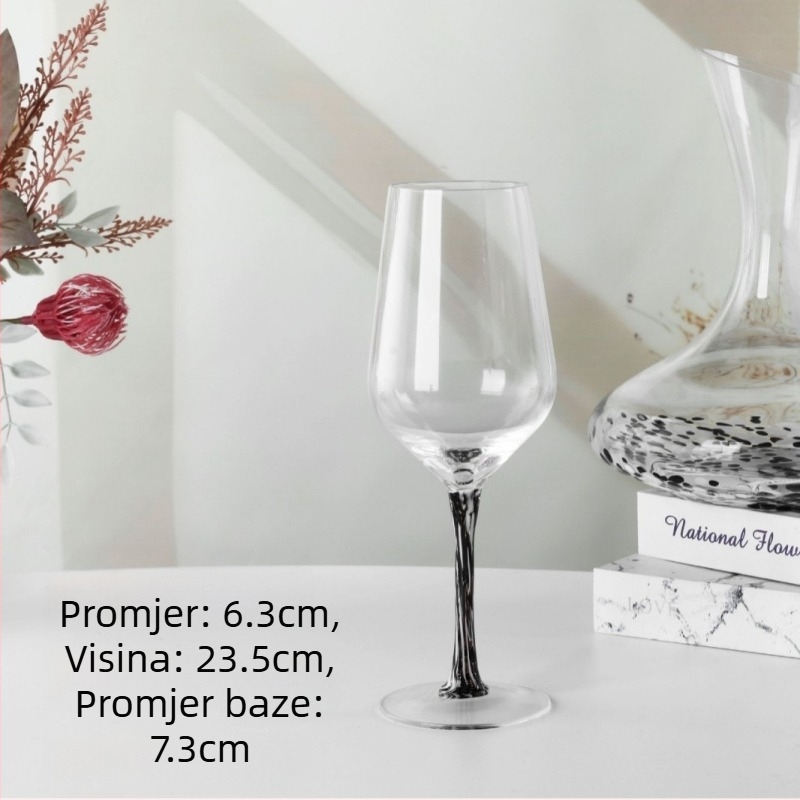Dekanter za vino od kristalnog stakla s mjernom skalom, za bijelo i crveno vino, kućna upotreba