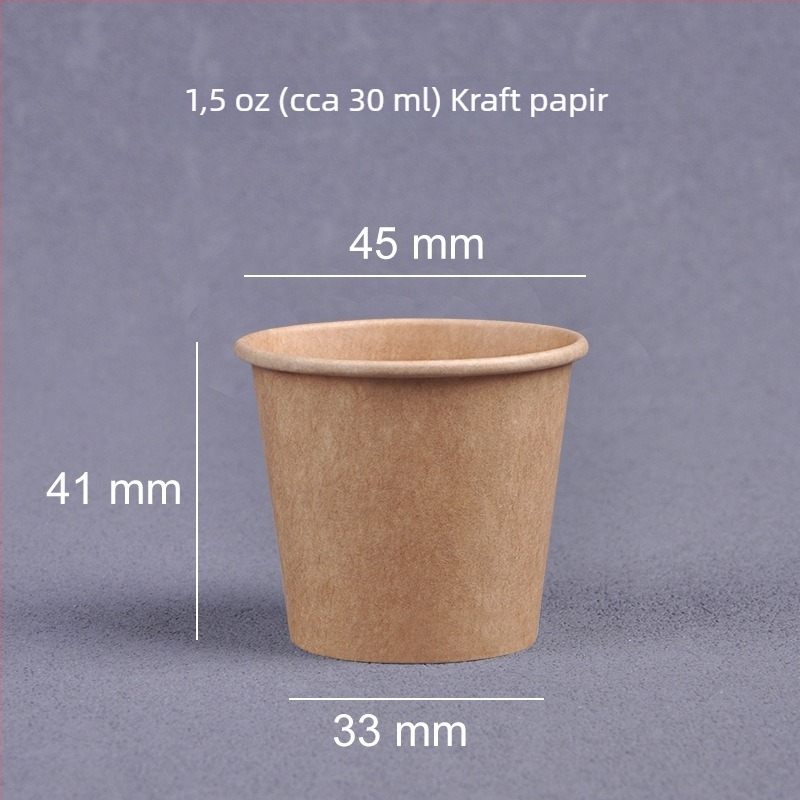 Jednokratne čašice za degustaciju, mini papirnate čaše s logom, 30 ml