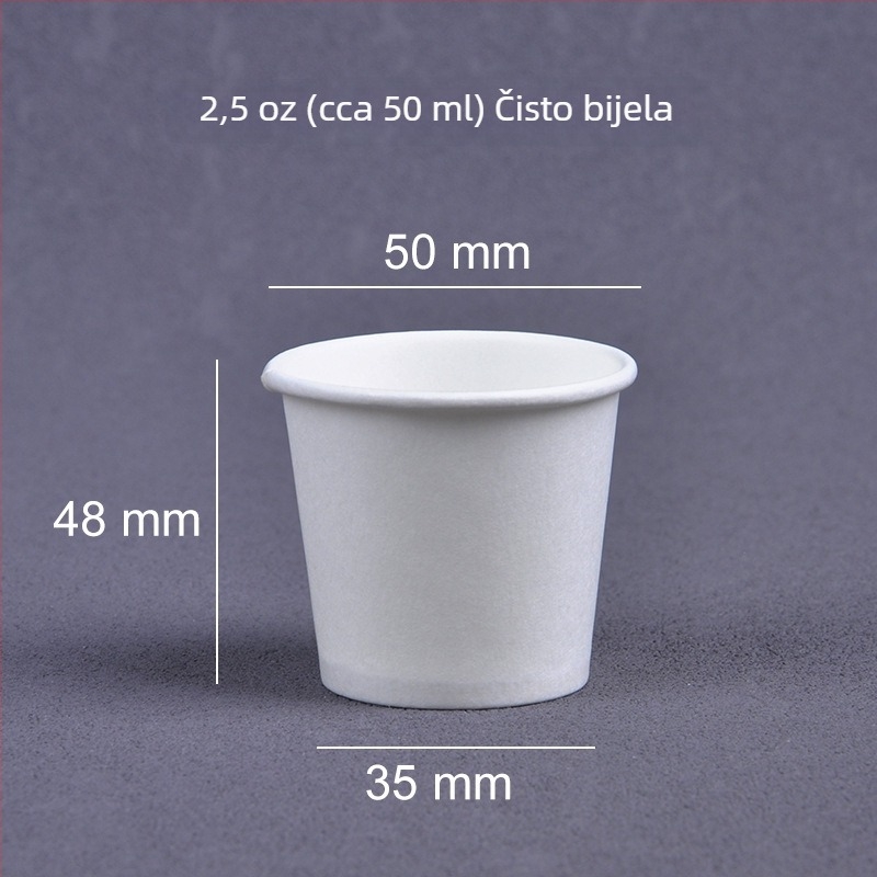 Jednokratne čašice za degustaciju, mini papirnate čaše s logom, 30 ml