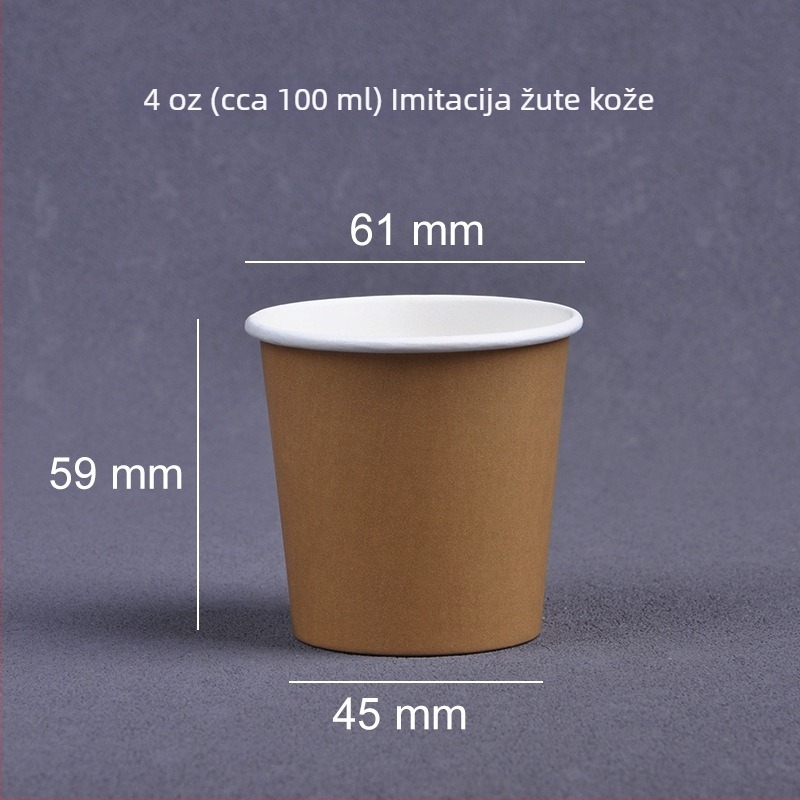 Jednokratne čašice za degustaciju, mini papirnate čaše s logom, 30 ml