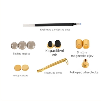 Kovinski klipovi za kapacitivni stylus, klipse za nalivpero i olovku, rastezljive rubne klipse, magnetski dodaci za olovke
