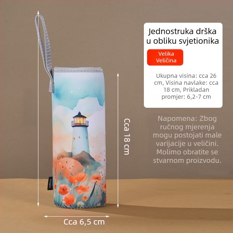 Novi zaštitni omotač za šalicu u kineskom stilu, univerzalna platnena torba s dijagonalnim remenom
