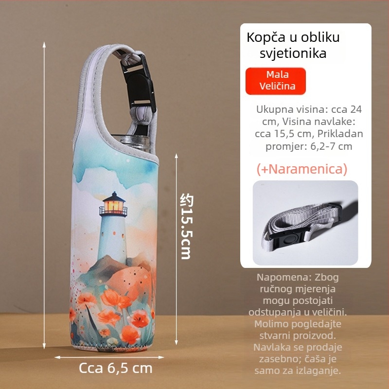 Novi zaštitni omotač za šalicu u kineskom stilu, univerzalna platnena torba s dijagonalnim remenom