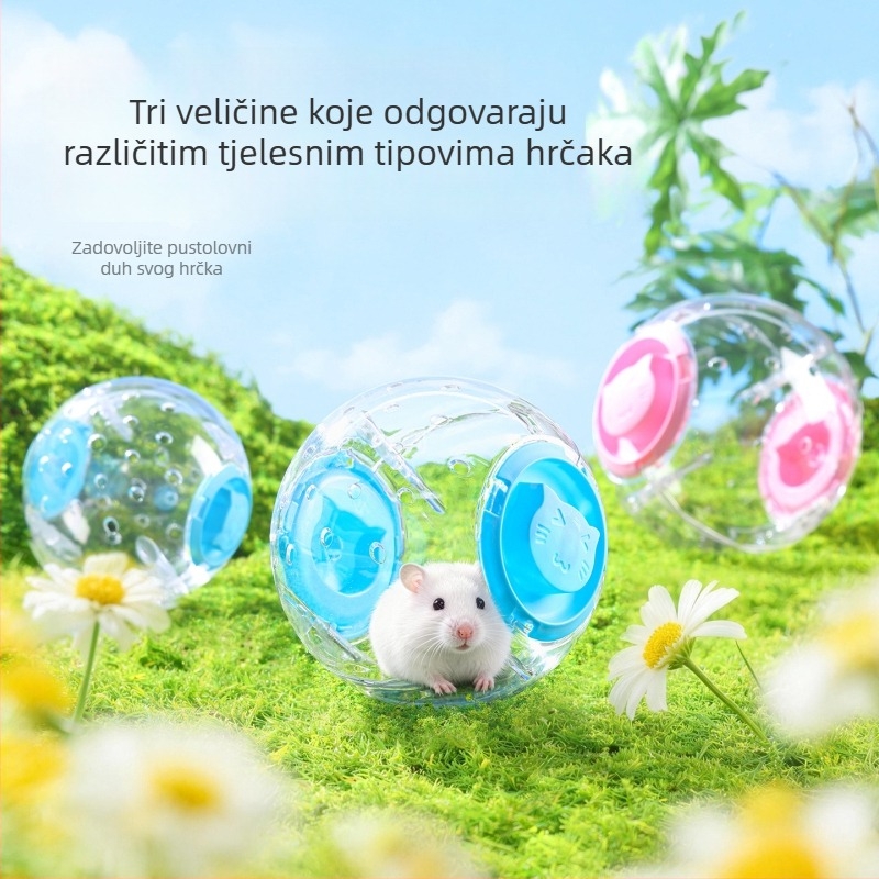 Kotač za trčanje za hrčka — plastična interaktivna igračka za male kućne ljubimce