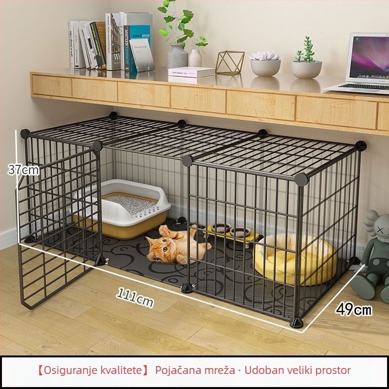 Kavez za mačke s toaletom, DIY vila-stil unutarnji mačji dom s tri razine