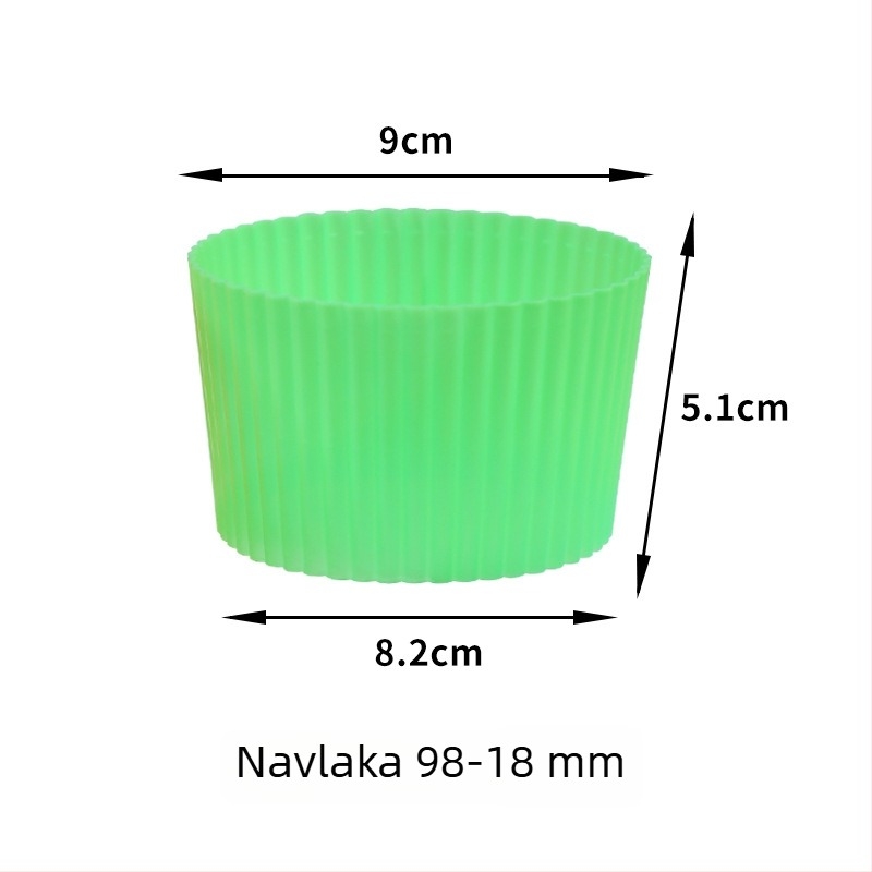 Plastična navlaka za čašu čaja s mlijekom, prozirna, protuklizna, za 500–700 ml, promjer otvora 90 mm