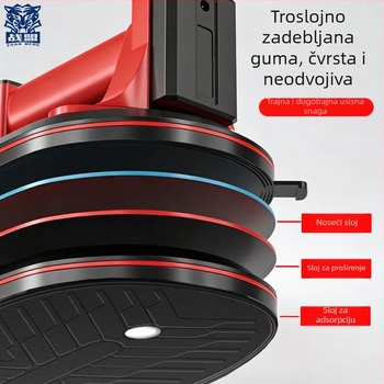 Električni vakuumski podizač s inteligentnim kontrolom tlaka i automatskim dopunjavanjem zraka, namijenjen teškom premještanju stakla i pločica