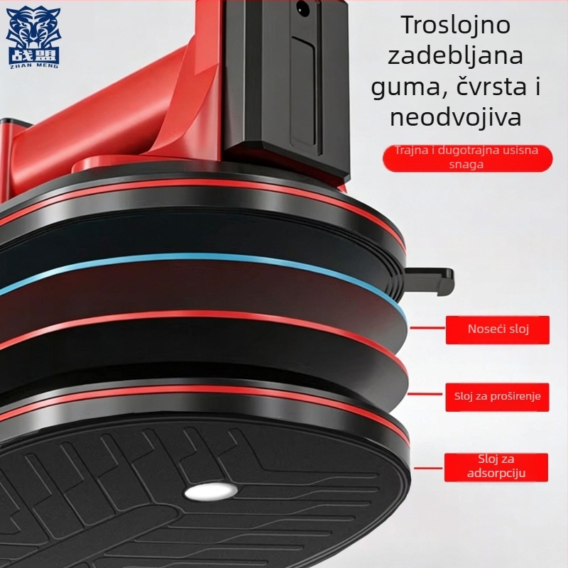 Električni vakuumski podizač s inteligentnim kontrolom tlaka i automatskim dopunjavanjem zraka, namijenjen teškom premještanju stakla i pločica