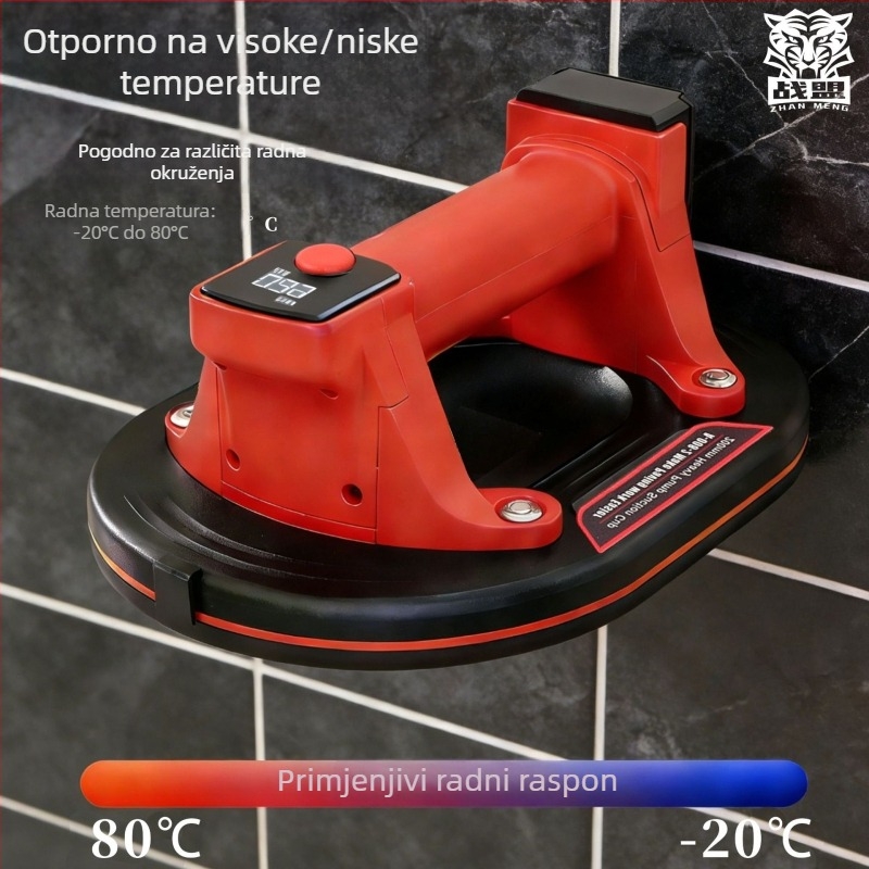 Električni vakuumski podizač s inteligentnim kontrolom tlaka i automatskim dopunjavanjem zraka, namijenjen teškom premještanju stakla i pločica