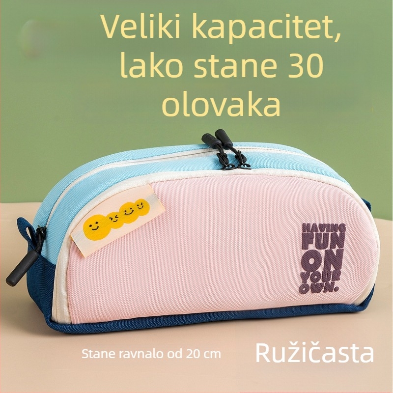 Pernica za srednjoškolce, minimalistički dvostruki sloj, velika kapaciteta, višeslojna školska torbica, moderan i jedinstven izgled