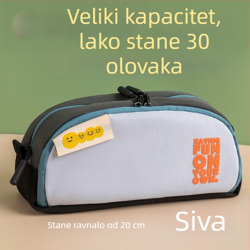 Pernica za srednjoškolce, minimalistički dvostruki sloj, velika kapaciteta, višeslojna školska torbica, moderan i jedinstven izgled