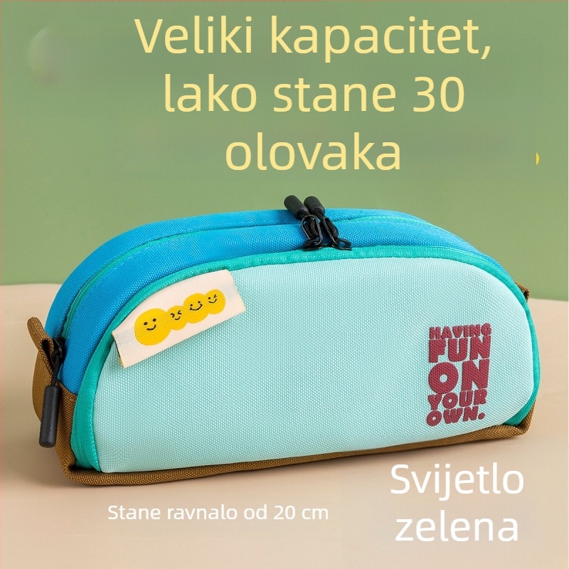 Pernica za srednjoškolce, minimalistički dvostruki sloj, velika kapaciteta, višeslojna školska torbica, moderan i jedinstven izgled