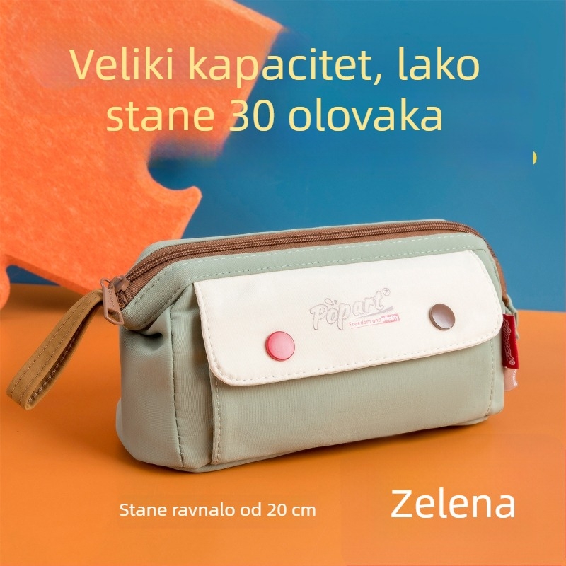 Pernica za srednjoškolce, minimalistički dvostruki sloj, velika kapaciteta, višeslojna školska torbica, moderan i jedinstven izgled