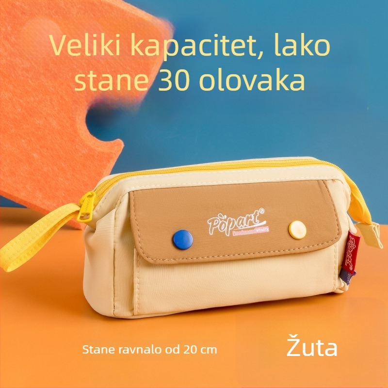 Pernica za srednjoškolce, minimalistički dvostruki sloj, velika kapaciteta, višeslojna školska torbica, moderan i jedinstven izgled